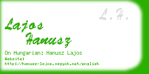 lajos hanusz business card